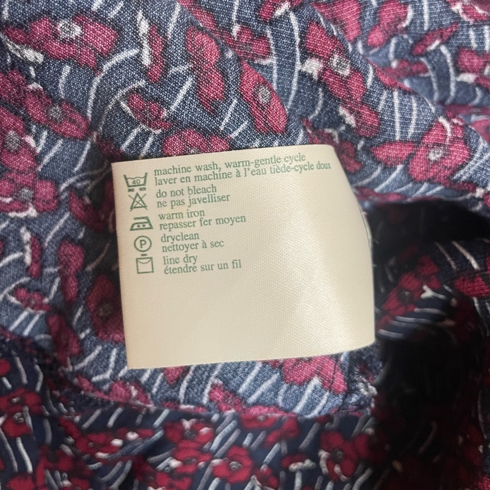 Vintage Laura Ashley Navy & Burgundy Midi Dress - Picture 10 of 11